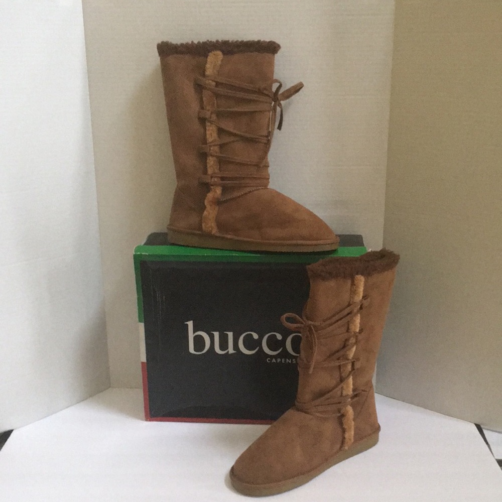 New Bucco womens 8.5 faux shearling boots